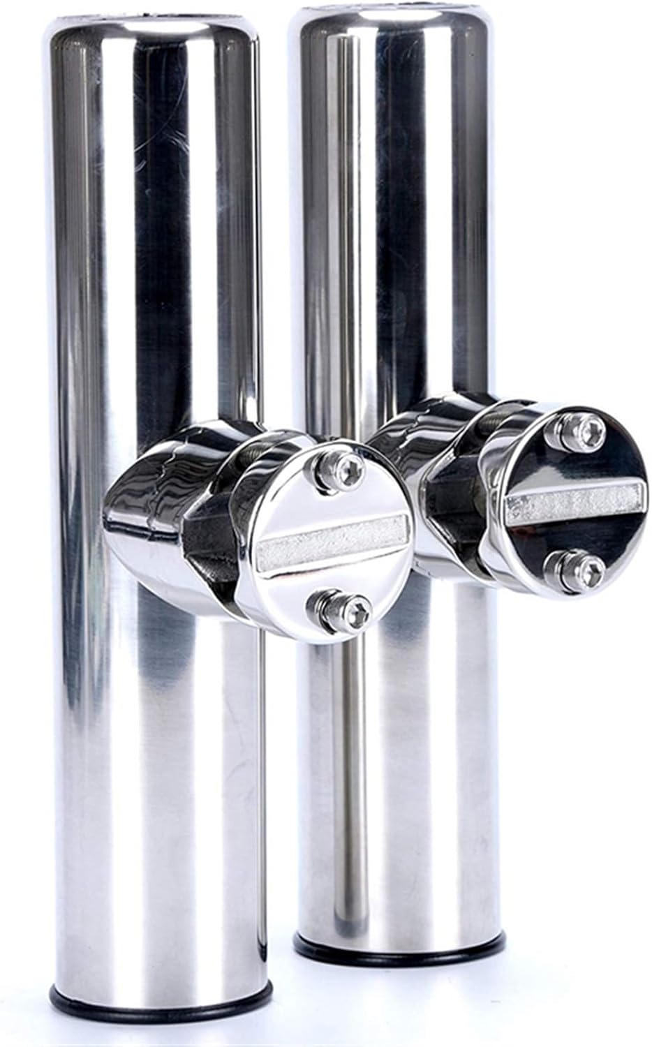 2pcs Boat Accessories Marine Stainless Clamp on Fishing Rod Holder for Rails 7/8" to 1"
