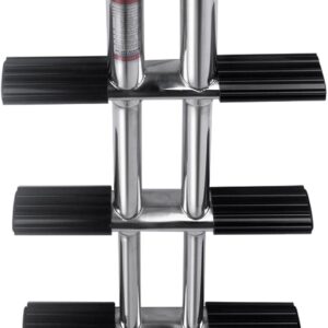 Boat Accessories 4 Steps Boat Ladder Stainless Steel Vertical Telescoping Transom Mounting Ladder Marine