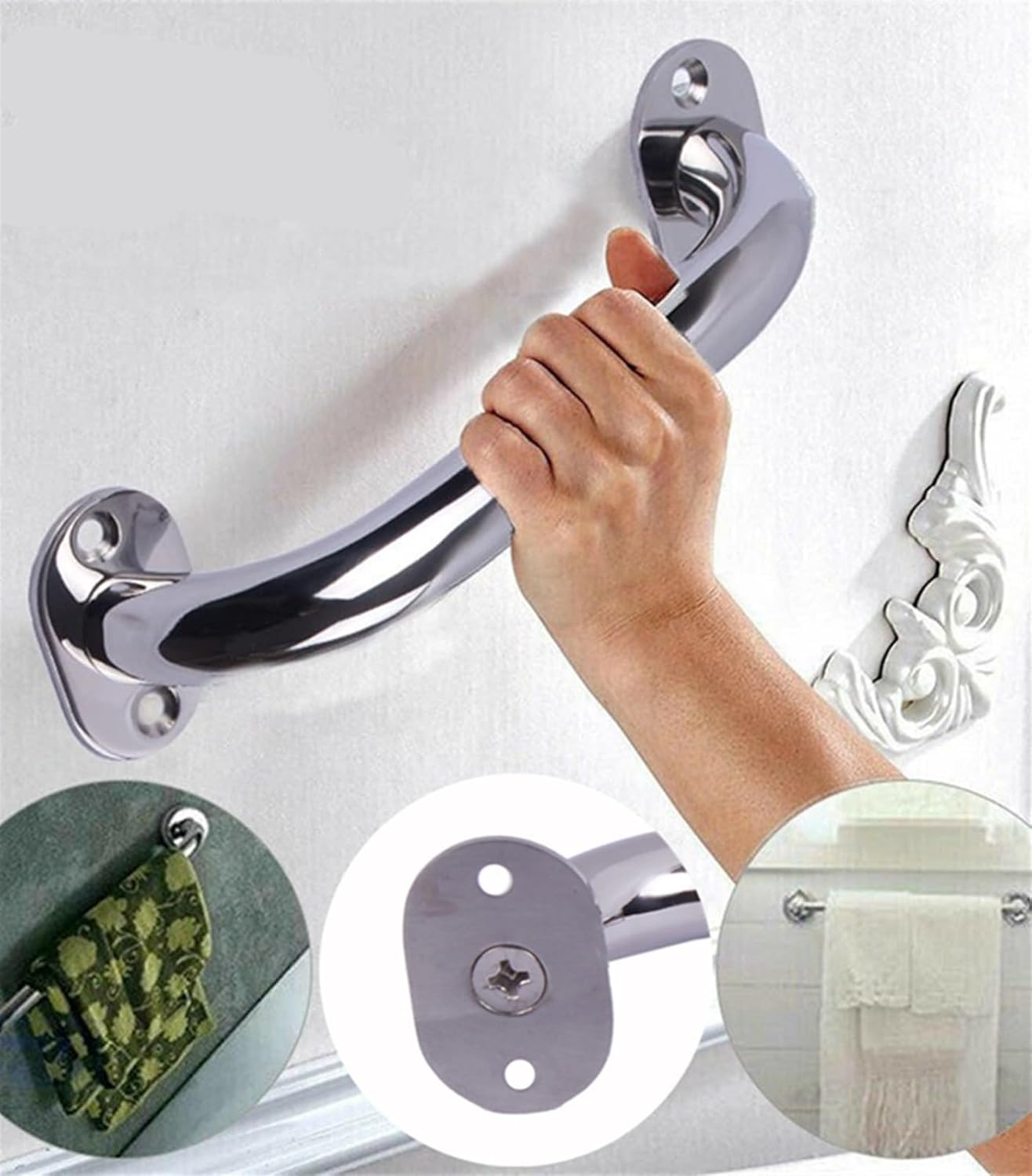 Boat Accessories Marine 2 Pieces Stainless Steel 9'' Boat Polished Grab Handle Handrail for Door/Bath/Boat - Image 6