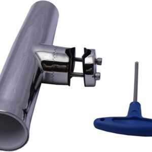 Boat Accessories Updated Clamp on Adjustable from top Stainless Steel Fishing Rod Holder for Marine Boat yaht with Wrench