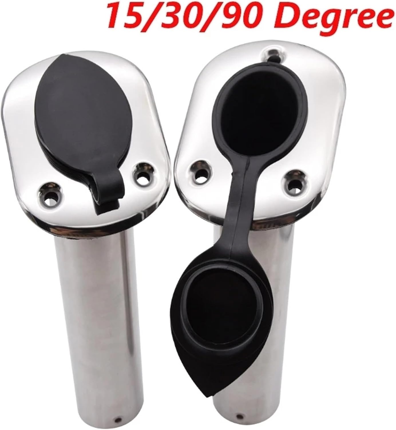Windzerdong 15\/30 \/90 Degree Fishing Pole Stand Stainless Steel Flush Mount Fishing Rod Holder for Boat Accessories Marine - Image 2