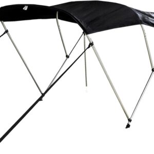 Windzerdong 3 Bow Biminii Top Replacement Canvas Cover Boot Cover with Frame 600D Waterproof Anti UV Boat Cover Marine Accessories(85-90W)