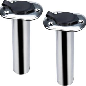 Wingxaoyy 2X Marine Grade Stainless Steel Boat Accessories, Flush Mount, 15, 30, 90Degrees Fish Rod Holder, Marine Grade