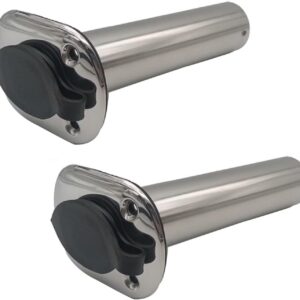 Xauyangha 2PCS 30 Degree Stainless Steel Fishing Rod Holder Flush Mount Boat Marine Hardware Boat Accessories